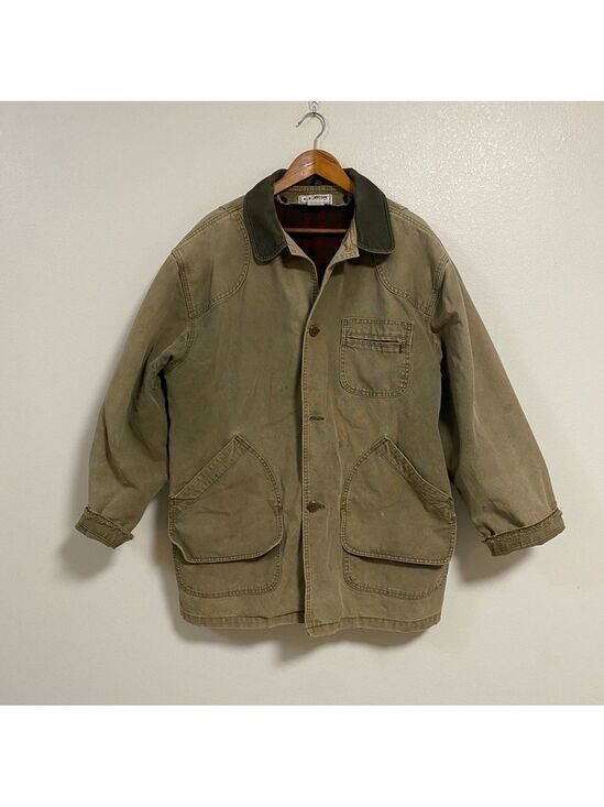 L.L. Bean Other - L.L. Bean Jacket Men's XL Tall Distressed Olive Green Barn Chore Coat lined